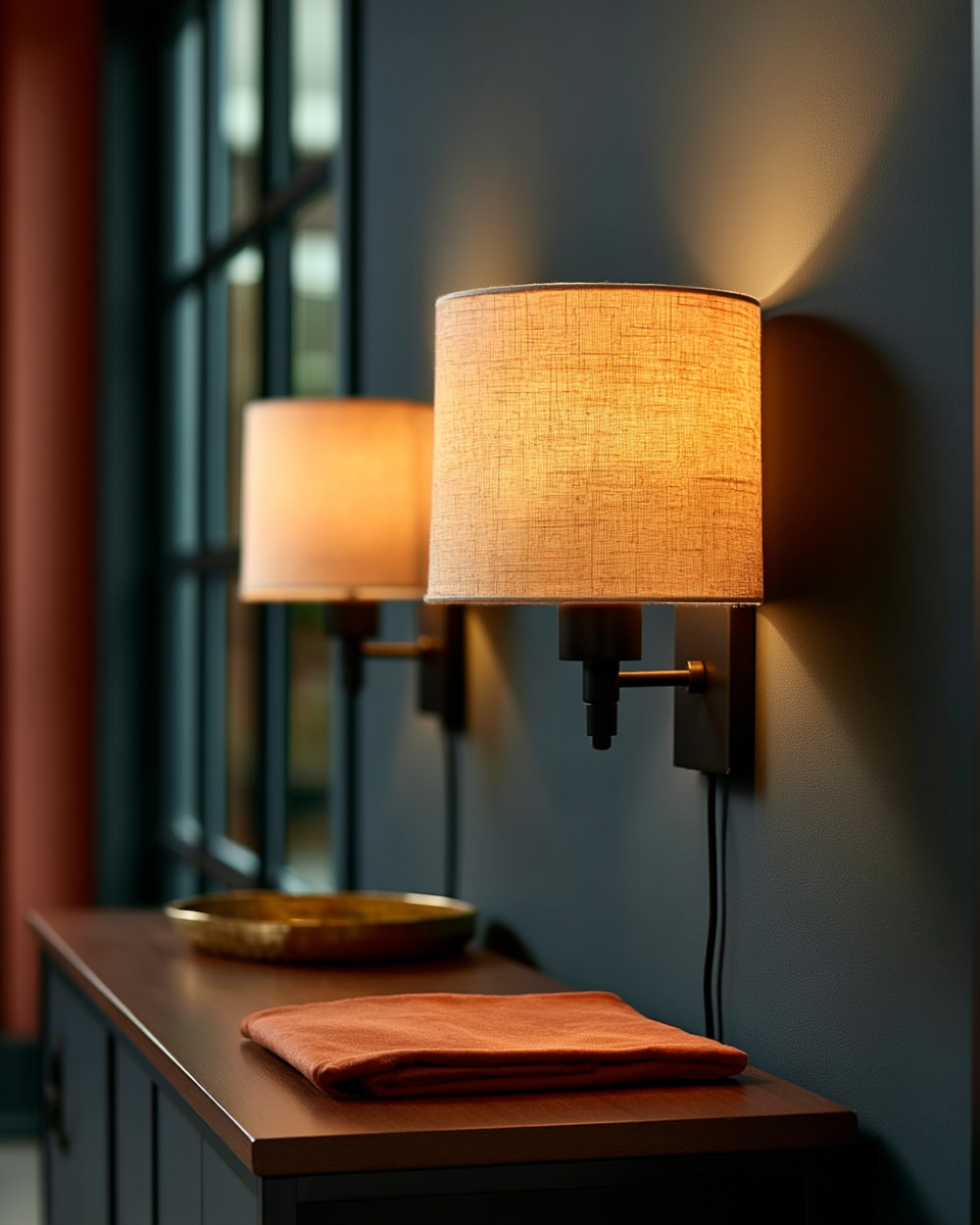 Yunaking plug-in wall sconces, set of two
