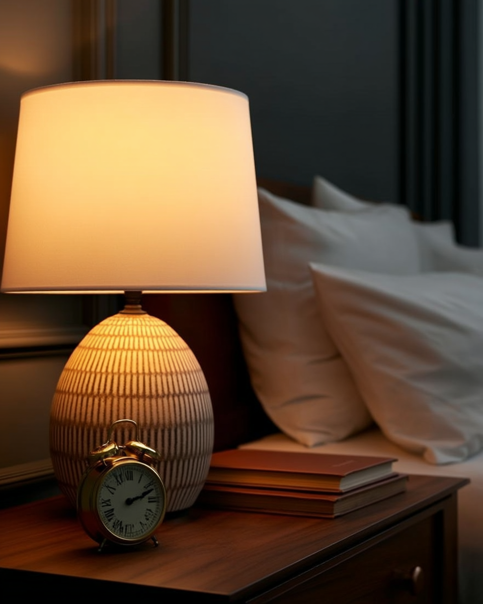 XTREME carved ceramic table lamp